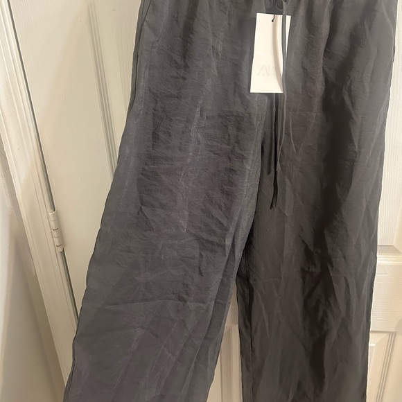 NWT Zara Gray Palazzo Pants - Picture 2 of 4